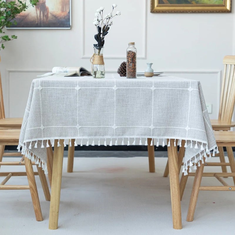 Bluejw Selling Solid Color Fabric Tablecloth Linen Plain Tablecloth Nordic Modern Coffee Table Tablecloth - Image 1